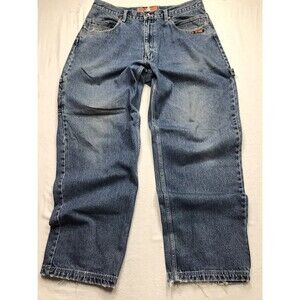 90s PEPE Spanner Baggy Jeans Men 36x32 Carpenter Wide Leg Skater Distress XS2000